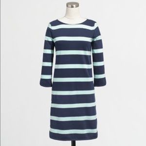 Navy and mint striped rugby dress